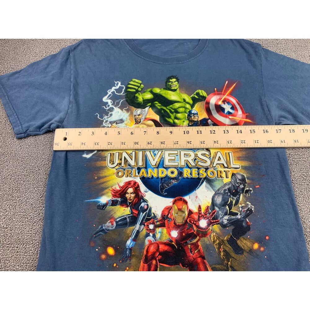 Universal Studios Women's S Blue Orlando Resorts Marvel Avengers T-Shirt‎ - Picture 6 of 8